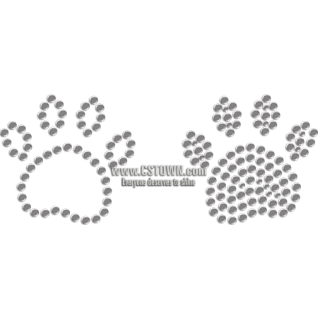 Lovely Little Paws Rhinestone Iron-on Transfer for Mask
